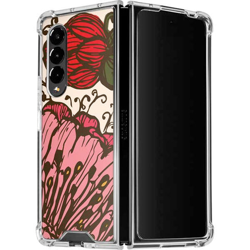 Rose Bud Floral Galaxy Z Fold4 5G Clear Case