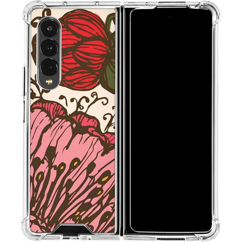 Rose Bud Floral Galaxy Z Fold4 5G Clear Case