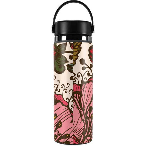 Rose Bud Floral Hydro Flask 20oz Wide Mouth Skin
