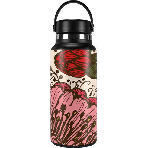 Rose Bud Floral Hydro Flask 32oz Wide Mouth Skin