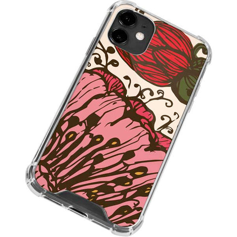 Rose Bud Floral iPhone 12 Clear Case