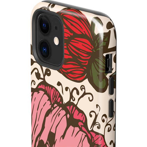 Rose Bud Floral iPhone 12 Impact Case