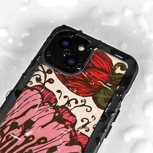 Rose Bud Floral iPhone 13 Mini Waterproof Case