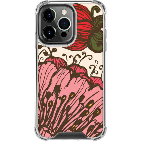 Rose Bud Floral iPhone 14 Pro Clear Case