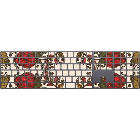 Rose Bud Floral Magic Keyboard with Numeric Keypad Skin
