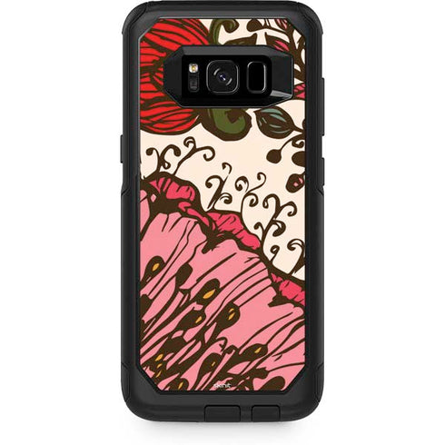 Rose Bud Floral Otterbox Commuter Galaxy Skin
