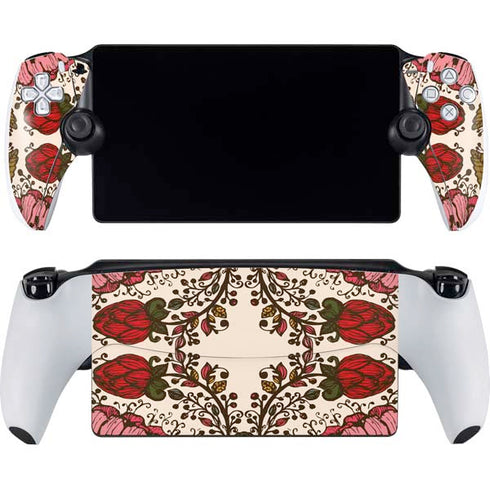 Rose Bud Floral PlayStation Portal Remote Player Skin