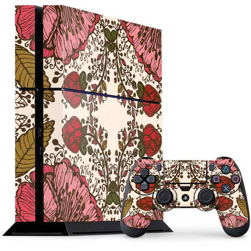 Rose Bud Floral PS4 Console and Controller Bundle Skin