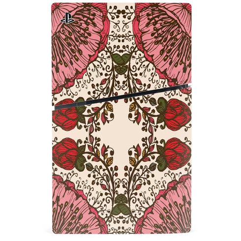 Rose Bud Floral PS5 Slim Disk Console Skin