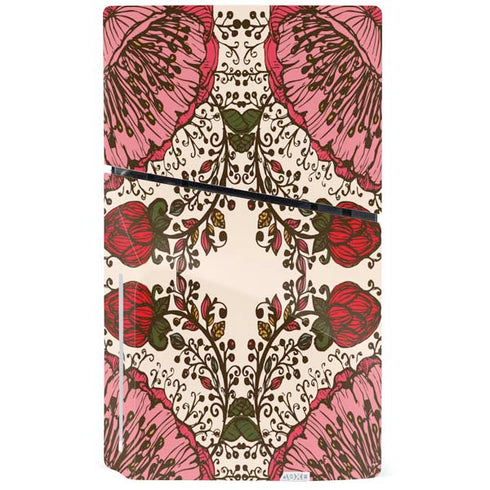 Rose Bud Floral PS5 Slim Disk Console Skin