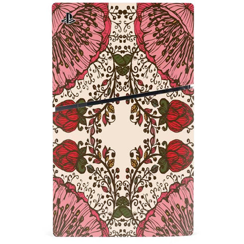 Rose Bud Floral PS5 Slim Digital Edition Bundle Skin