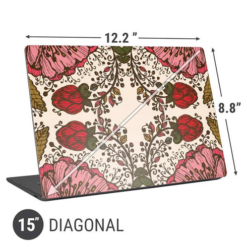 Rose Bud Floral Universal Laptop 15in (12.2 x 8.8in) Skin