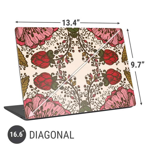 Rose Bud Floral Universal Laptop 16.6in (13.4 x 9.7in) Skin
