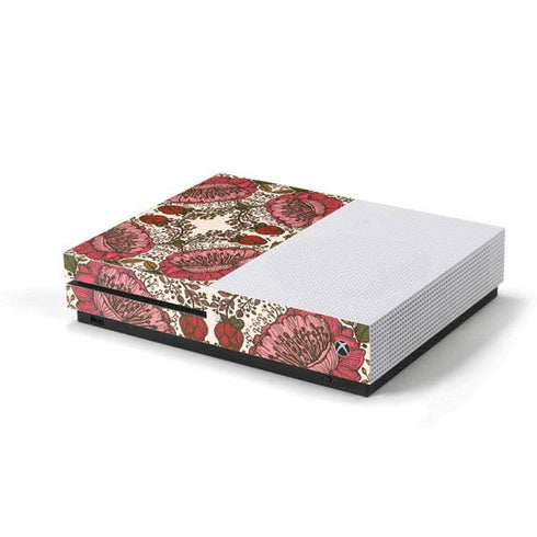 Rose Bud Floral Xbox One S Console Skin