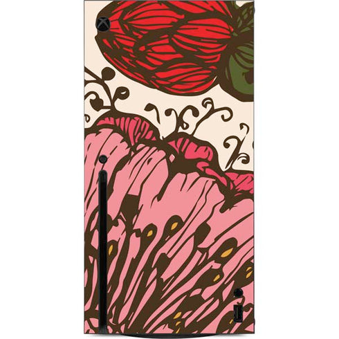 Rose Bud Floral Xbox Series X Console Skin