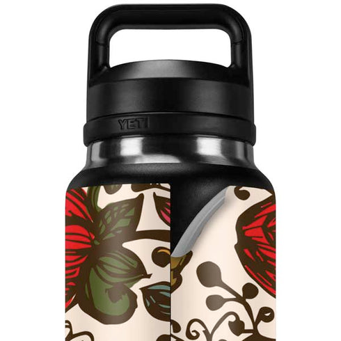 Rose Bud Floral YETI Rambler 36oz Bottle Skin