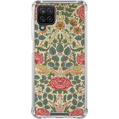 William Morris Rose Galaxy A12 Clear Case