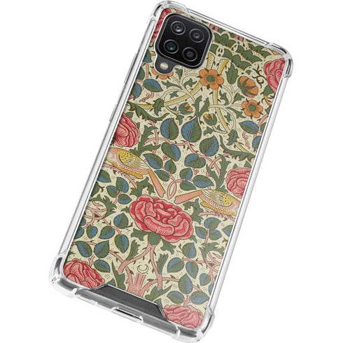 William Morris Rose Galaxy A12 Clear Case