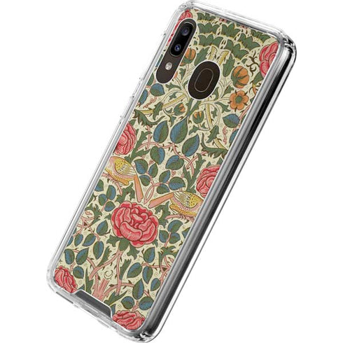 William Morris Rose Galaxy A30 Clear Case
