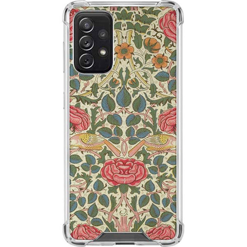 William Morris Rose Galaxy A72 5G Clear Case