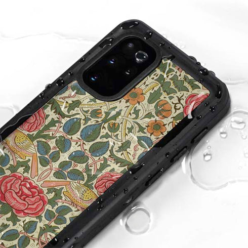 William Morris Rose Galaxy S20 Plus Waterproof Case