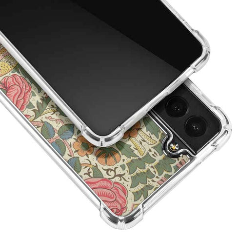 William Morris Rose Galaxy S21 FE Clear Case