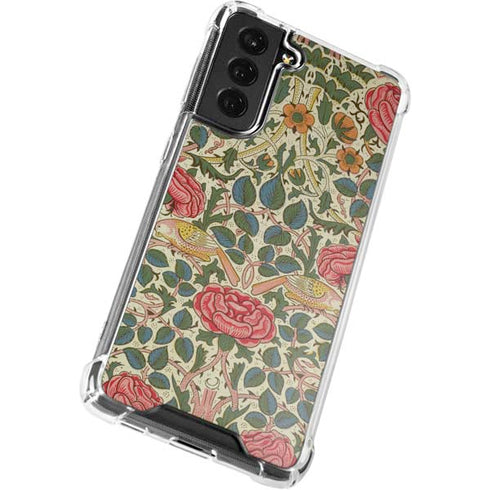 William Morris Rose Galaxy S22 Plus Clear Case