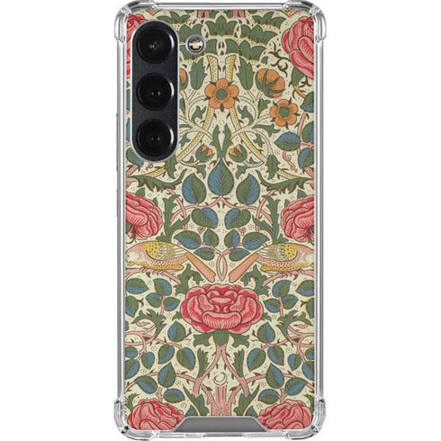 William Morris Rose Galaxy S23 Clear Case