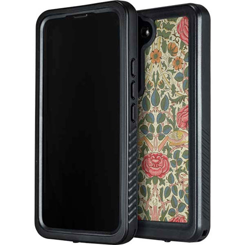 William Morris Rose Galaxy S23 Waterproof Case