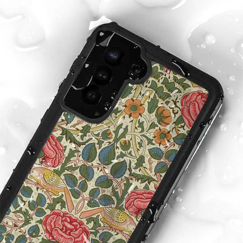 William Morris Rose Galaxy S23 Waterproof Case