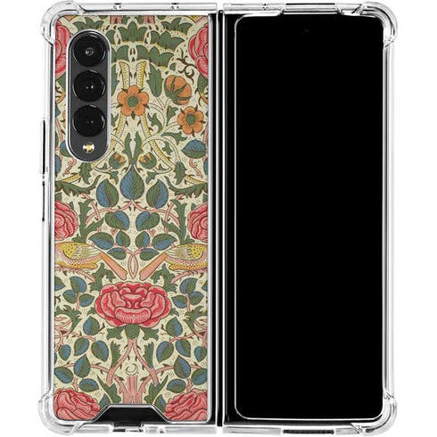 William Morris Rose Galaxy Z Fold4 5G Clear Case