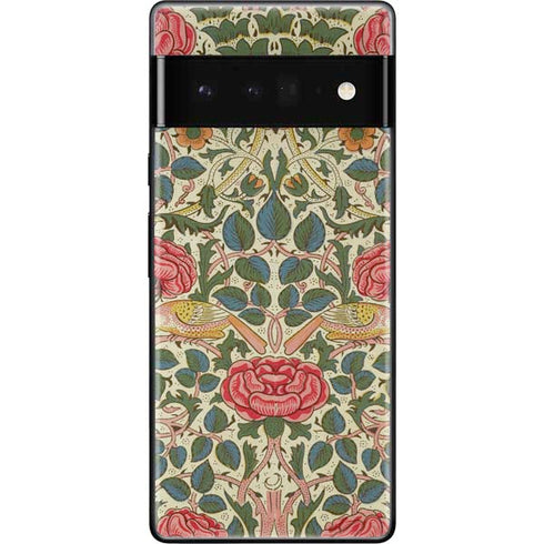 William Morris Rose Google Pixel 6 Pro Skin