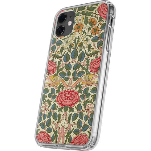 Rose by William Morris iPhone 11 Clear Case