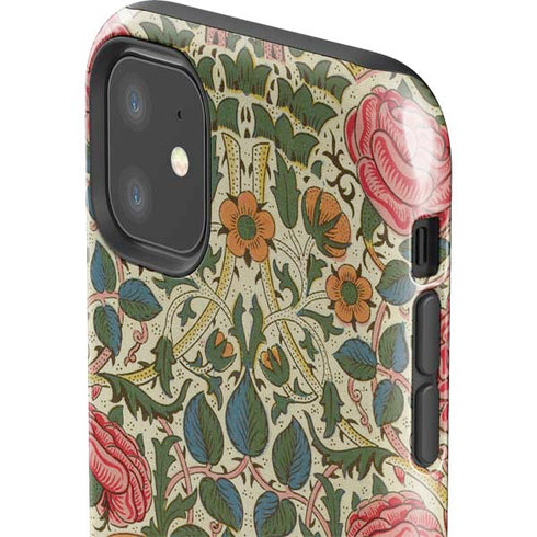 William Morris Rose iPhone 11 Impact Case