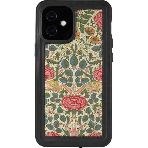 William Morris Rose iPhone 12 Mini Waterproof Case