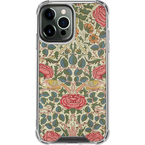 William Morris Rose iPhone 13 Pro Max Clear Case