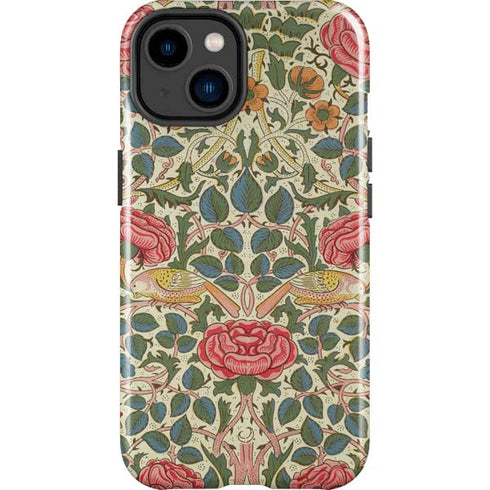 William Morris Rose iPhone 14 Plus Impact Case