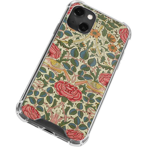 William Morris Rose iPhone 14 Plus Clear Case