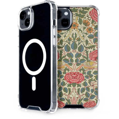 Rose by William Morris iPhone 15 Plus MagSafe Case