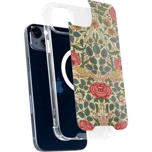 Rose by William Morris iPhone 15 Plus MagSafe Case