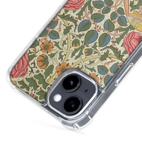 Rose by William Morris iPhone 15 Plus MagSafe Case