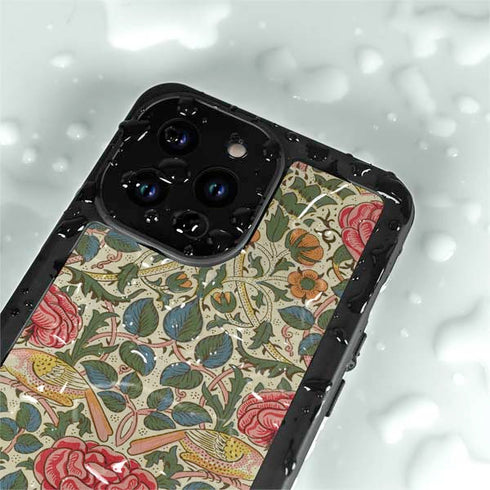 Rose by William Morris iPhone 15 Pro Waterproof Case