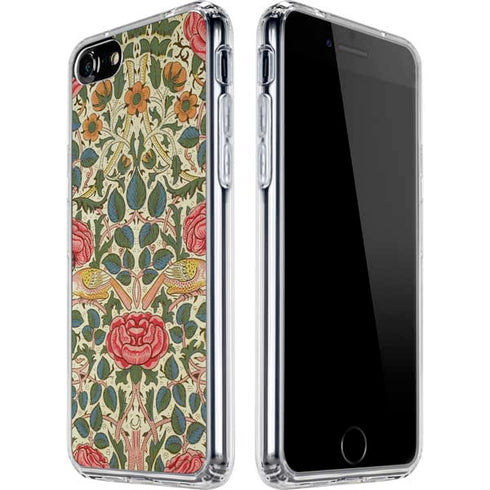 William Morris Rose iPhone SE (2nd & 3rd Gen) Clear Case