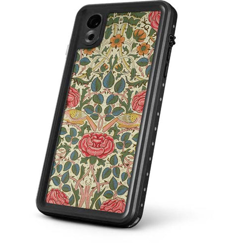 William Morris Rose iPhone XR Waterproof Case