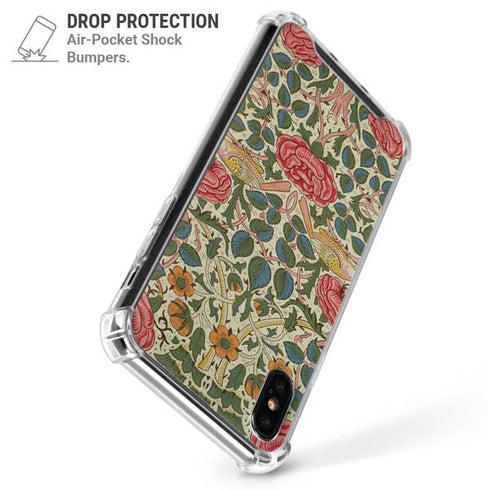Rose by William Morris iPhone XS Max Clear Case