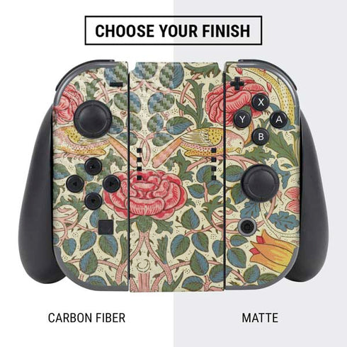 William Morris Rose Nintendo Switch Bundle Skin