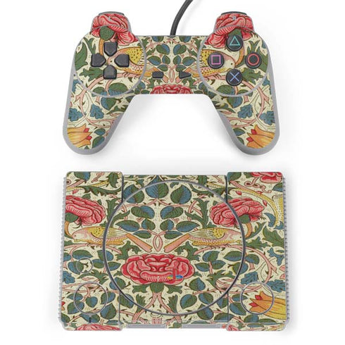 William Morris Rose PlayStation Classic Bundle Skin