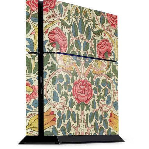 William Morris Rose PS4 Console Skin