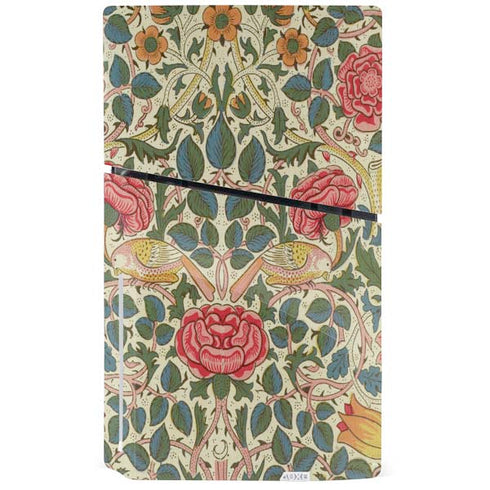 Rose by William Morris PS5 Slim Disk Bundle Skin