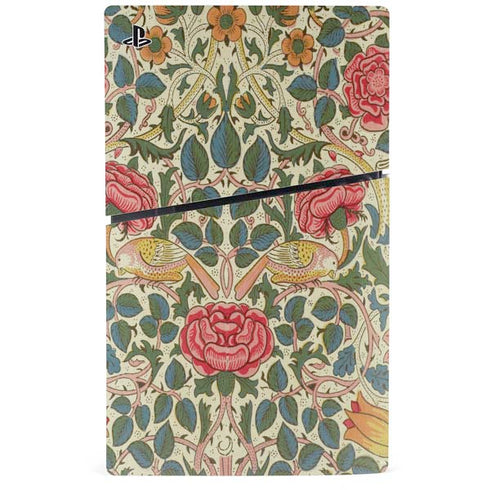 Rose by William Morris PS5 Slim Digital Edition Bundle Skin
